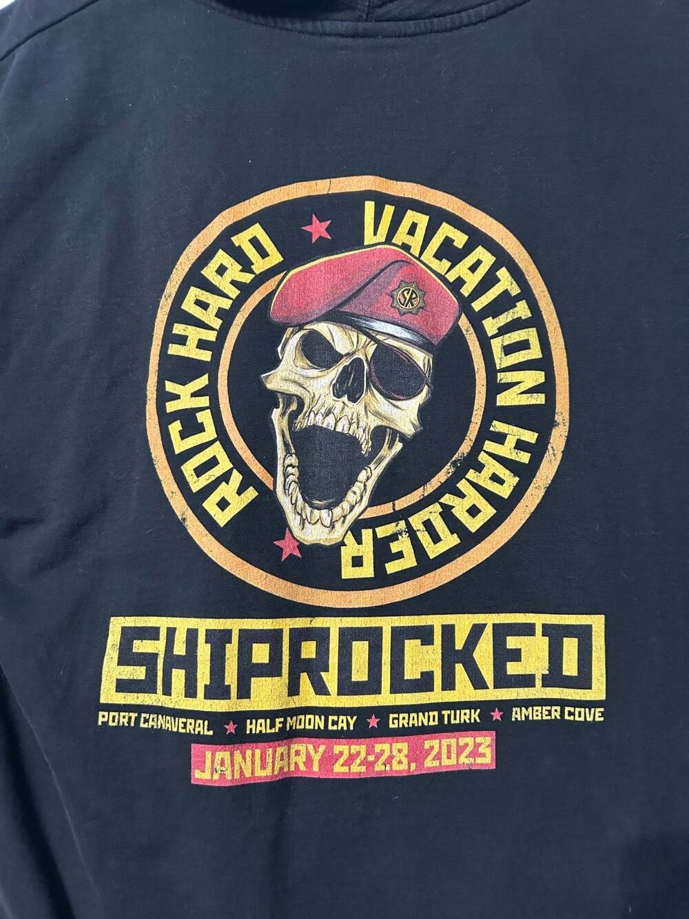 ShipRocked 2023 Full Zip Hoodie XL Rock Music Cruise Concert Festival Sweatshirt